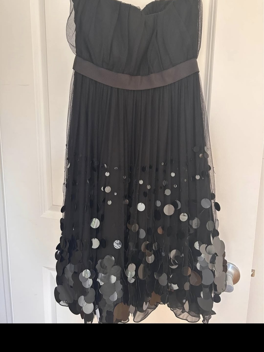 Moschino Black Sequin Circle Skater Skirt